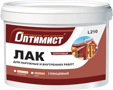 Лак акриловый универсальный 3,0кг L210 глнц. Оптимист