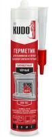 Герметик силикатный высокотемпературный для печей и каминов 280мл черный Kudo