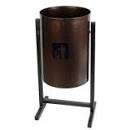 Урна круглая с крышкой 25л антик бронза