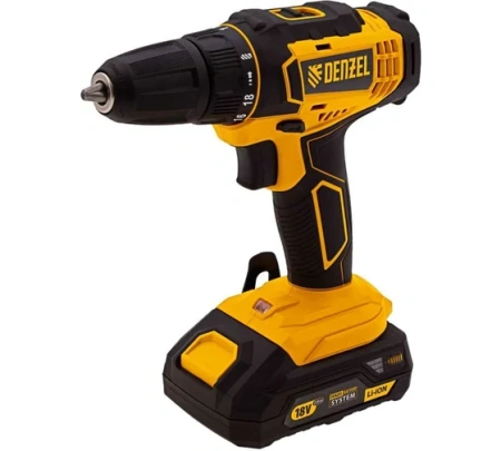 Дрель аккумуляторная 18.0V 10мм Li-ion 2,0Aх2 CDL-18-02BM Denzel(27)