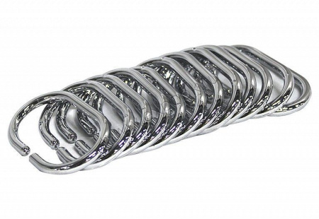 Кольца для штор в ванную хром Санакс