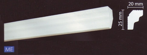 ППл Плинтус потолочный  25х20х2000 ME  NMC