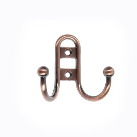 Крючок металл 2 рожковый №13 медь Металлист