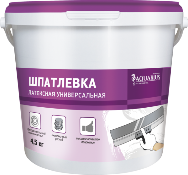Шпатлевка латексная  3,5кг универсальная финишная Aquarius