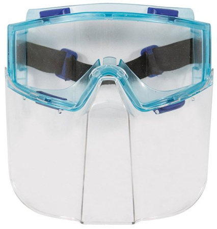 Очки защитные пластик прозрачные панорамные с щитком FIT 