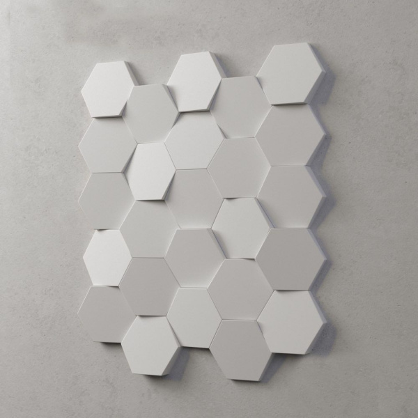 Панель 3D из гипса 240х210 мм шестигранник макси